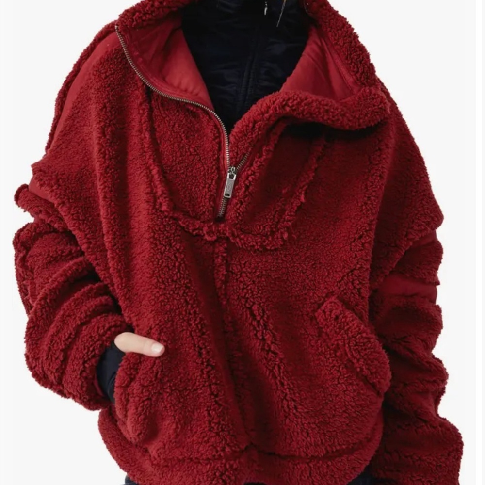 Free People | Nantucket Fleece | Half-Zip Pullover | Ginger Spice